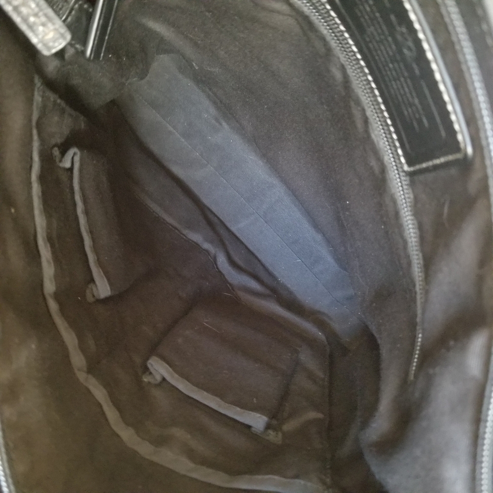 Coach Heritage Web Leather Foldover Tote Unisex - Picture 14 of 16